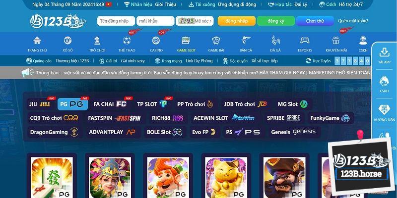 Giới thiệu sơ lược về mục game Slot 123B