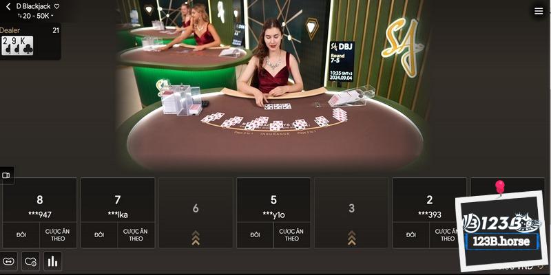 Blackjack là game bài thú vị nhất trên casino 123B